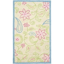 SAFAVIEH Kids Deandre Floral Area Rug, Ivory/Blue, 2' x 3'