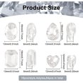 thumbnail image 3 of 64Pcs 4 Shapes Pointed Back Rhinestone Glass Rhinestones Gems Clear Rectangle/Teardrop/Heart/Oval Crystal Jewels Embelishments with Silver Plated Back for DIY Craft Jewelry Making, 3 of 9