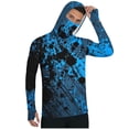 thumbnail image 3 of BiZtdJrK Men's Long Sleeve Fishing Hoodie UPF 50+ Sun Protection Shirt with Gaiter and Thumb Holes Sky Blue XXXL, 3 of 9
