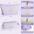 thumbnail image 3 of DAKIMOE Makeup Bag Cosmetic Bags Organizer Personalized Initial Travel Essentials Toiletry Bag for Birthday Christmas Girlfriend Teacher Valentines Day Gifts, 3 of 9