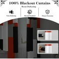 thumbnail image 3 of Red Black 100% Blackout Curtains for Bedroom,Set Modern Abstract Geometric Black Out Living Room Curtains Grommet Thermal Insulated Room Darkening Window Drapes 53"W x 84"L (Pack of 2), 3 of 6
