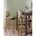 thumbnail image 2 of Brown Mountain Bar Stool Covers Set of 4, Misty Forest Nature Woodland Pine Tree Landscape Stretch Bar Chair Covers with Backs, Removable Pub Counter Height Chair Cover for Kitchen Dining Room Cafe, 2 of 7