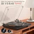 thumbnail image 4 of Tocadiscos Retrolife con transmisión por correa, Bluetooth, negro, 4 of 8