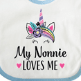 thumbnail image 4 of Inktastic My Nonnie Loves Me Unicorn Girls Baby Bib, 4 of 4
