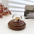 thumbnail image 2 of Plymor Miniature 1" x 1" Mini Glass Display Dome TINY Cloche (Walnut Base), 2 of 2