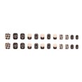thumbnail image 2 of FCOGIN Medium Square, 24 Pieces, Brown, Beige, Heart, Acrylic False Nail, Press on Nail, 2 of 6