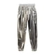 thumbnail image 1 of Pantalones largos para hombre, ropa deportiva brillante, pantalones holgados de rendimiento, pantalones de color liso, pantalones para hombre, 1 of 4
