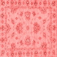 thumbnail image 1 of Ahgly Company Machine Washable Indoor Square Abstract Red Modern Area Rugs, 8' Square, 1 of 4