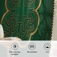 thumbnail image 6 of Saint Patrick's Day Semi Sheer Curtains Drapes for Living Room,Bedroom,French Doors Window 63 Inches Long,Green Lucky Grass Vintage Abstract Art Rod Pocket Chiffon Curtain Voile Drapery Panel, 6 of 8