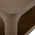 thumbnail image 4 of Plank+Beam Solid Wood Forma Coffee Table, 54" Modern Coffee Table with Storage Shelf, Walnut, 4 of 9