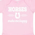thumbnail image 4 of Inktastic Horses Make Me Happy Boys or Girls Baby Bodysuit, 4 of 5