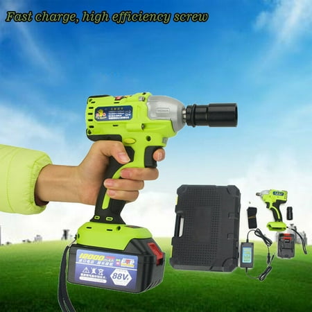 

LELINTA Cordless Impact Wrench Brushless Motor Kit with Detent Pin Anvil 1/2-Inch 360 Nm Max Torque with Fast Charger Impact Wrench High Torque Drill Tool