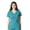 Teal Blue, variant on Aero Women's Flex Back V-Neck Scrub Top, Black, L