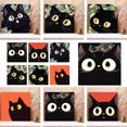 thumbnail image 2 of Pintura al óleo digital DIY con relleno de color, dibujo animado infantil, animal curativo, pintado a mano, gato negro de titanio, decoración de habitación infantil., 2 of 7