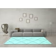 thumbnail image 3 of Ahgly Company Indoor Square Solid Light Blue Modern Area Rugs, 3' Square, 3 of 4