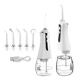 thumbnail image 2 of Limpiador de dientes inalámbrico blanco con 3 modos, 5 chorros, irrigador bucal Dental recargable, resistente al agua, para aparatos de viaje en casa JM, 2 of 5