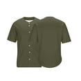 thumbnail image 4 of Men’s Button Down Shirts Short Sleeve Casual Shirt Solid Color Crew Neck Tee Summer Beach Wedding Tops for Men, 4 of 6