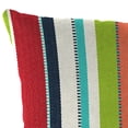 thumbnail image 2 of Jordan Manufacturing Sunbrella 16" x 16" Carousel Confetti Multicolor Stripe Square Outdoor Throw Pillow, 2 of 9