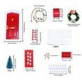 thumbnail image 4 of Shoreew 11Pcs Doll Houses Miniature Christmas Decor Set Plastic Tree Lights Wreath Mailbox Fairy Doors DIY Scene Kit Red Themed Accessories for 1:12 Scale Models, 4 of 6