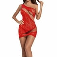 thumbnail image 2 of uublik Women Lingerie Sets Valentine's Day One Piece Nightwear Lace Nightgown Bodysuit Chemise Sleepwear Red Free Size, 2 of 2