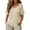 04# Beige, variant on Women's Summer Linen Shirt Solid Colour Short Sleeve V-Neck T-Shirts Chic Elegant Casual Loose Breathable Blouse XXL 04# Black