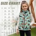 thumbnail image 6 of Xoenoiee Dachshund Flower Print Girls Fleece Vest Outerwear Sleeveless Lightweight Zip Jackets Warm Soft Vests with Zipper and Pockets, 2T, 6 of 7