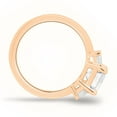 thumbnail image 4 of 2.00Ct Emerald Cut Moissanite Trilogy Engagement Ring, 14K Rose Gold, US 7, 4 of 7