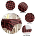 thumbnail image 5 of Red and Black Tablecloth Rectangle/Oval Buffalo Plaid Bear Table Cloth Outdoor Waterproof Red and Black Tablecloths for Party Picnic Indoor Table Cover for Dining/Kitchen 60x102inch, 5 of 6