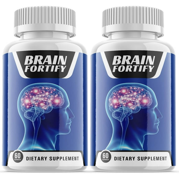 (2 Pack) Brain Fortify - Brain Boost Supplement - Dietary Supplement for Focus, Memory, Clarity, Cognitive - Advanced Nootropic Support Formula for Maximum Strength - 120 Capsules