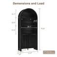 thumbnail image 4 of MINESTIA 71" Tall Farmhouse arched bookcase, Arch Kitchen Pantry Storage Cabinet with Adjustable Open Shelves, 4 of 8