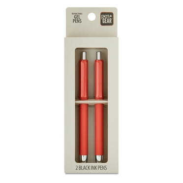 (2 pack) Pen+Gear Retractable Gel Pens, Medium Point, 0.7 mm, Black Ink, 2 Count