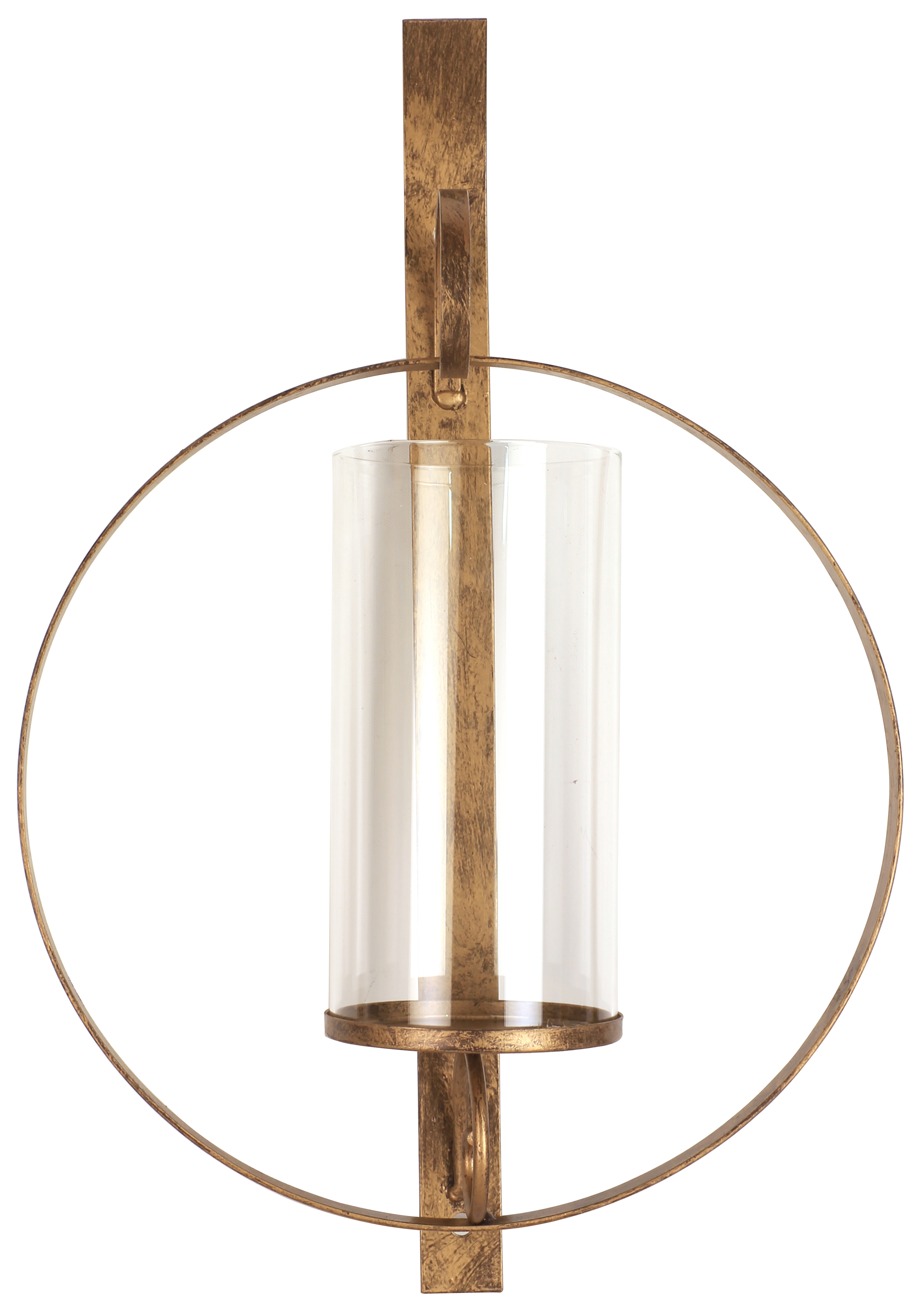 ArtMaison Canada, Round Metal Wall Sconce With Glass, 18