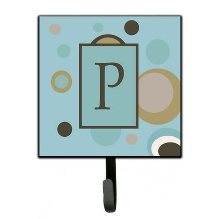 

Carolines Treasures CJ1013-PSH4 Letter P Initial Monogram - Blue Dots Leash or Key Holder 7Hx4.25W multicolor