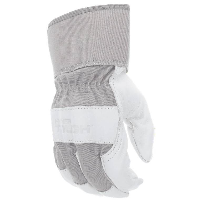 Hyper Tough Men s Goatskin Leather Gloves Silver Large
