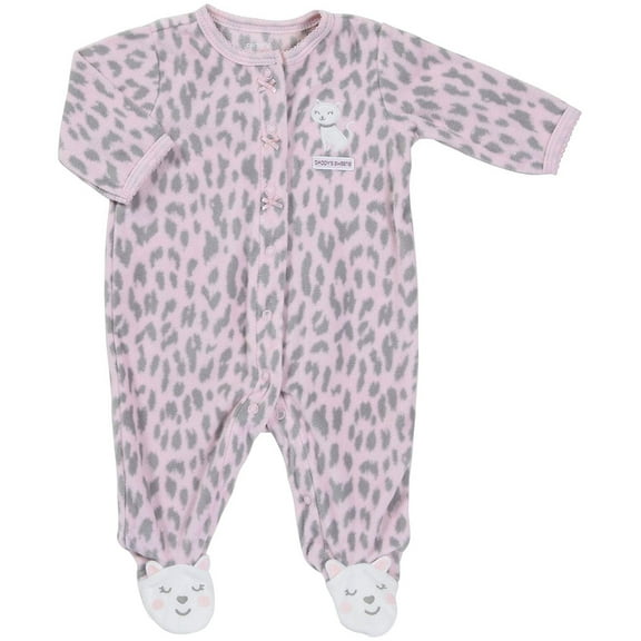 Carter's Micro Snap - Pink Leopard Kitty- 6 Months