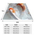 thumbnail image 3 of Fotbe Koi Fish Water Manta de Franela Acolchonada con Estampado, Súper Suave y Esponjosa, Extra Grande para Sofá, Cama, Uso Todo el Año-80"x60", 3 of 7