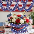 thumbnail image 3 of 4th of July Garland Decorations, 6.56Ft Glitter Tinsel Patriotic Decor for Tree Car Golf Cart Parade Float Bike Party Table Yard Door Boat Indoor Outdoor Holiday Home (Red White Blue Star, 2 Pack), 3 of 6