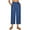 Navy#1, variant on LEBONYARD Women's Quick Dry Capris Wicking,Women's Fashionable Solid Color Linen Pocket Drawcord Casual Middle Pants Shorts Coffee M