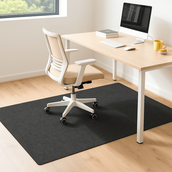 35" x 55" Office Chair Mat for Hardwood and Tile Floors, Anti-Slip PVC Desk Chair Rug for Rolling Chairs, Large Hard Floor Protector for Home and Office Use