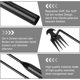 thumbnail image 5 of Paquete de 2 desmalezadores manuales de cuatro puntas, desmalezadores de jardín, herramienta de desmalezado de acero inoxidable para eliminar raíces de malezas, 30 cm x 4 cm (negro), 5 of 5