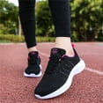 thumbnail image 1 of Vedolay Wide Sneakers for Women Shoes for Ladies's Soft Comfy Non-Slip Walking Sneakers,Hot Pink 6.5, 1 of 5