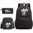 thumbnail image 3 of 3pcs/set Cute Panda Student Backpack Set - Reinforced Shoulder Strap, Large-capacity Computer Backpack, Crossbody Chest Bag & Pencil Case for Outdoor Sports Travel, 3 of 5