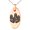 Rose, variant on Stainless Steel Letter J Initial 3D Cube Box Monogram Engraved Small Oval Charm Pendant Necklace