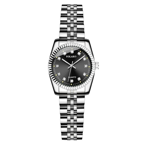 Fiudx Liquidación De Ahorros De Verano Yolako Reloj Analógico Con Correa De Acero Inoxidable Y Cuarzo Informal Para Mujer