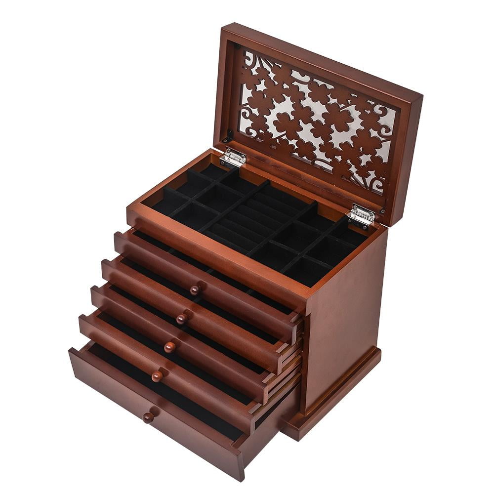 Zimtown Zimtown 6 Layers Wooden Jewellery Box Display