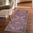 thumbnail image 3 of GLN Rugs Iznik - Indoor, Machine Washable Area Rug 2'6"x7' Multi Blue Home Carpet, 3 of 7