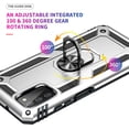 thumbnail image 5 of Galaxy A03S Case [ Grade 16ft Drop Tested] with HD Screen Protector,  Ring Holder Kickstand - Silver, 5 of 16