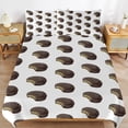 thumbnail image 6 of 3 Pcs Soft Bedding Set, Includes 1 Duvet Cover with Zipper And 2 Pillow Shams,Chocolate Moon-pie Twin(86"x70"), 6 of 8