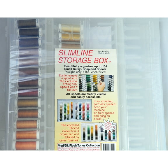 Sulky, Slimline Case with Dark Flesh Tone Thread Collection - 26 Spools
