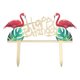 thumbnail image 1 of Kawaii Flamingos Cake Topper Acrylic Birthday Cake Insert Party Decoration Supplies, 1 of 4